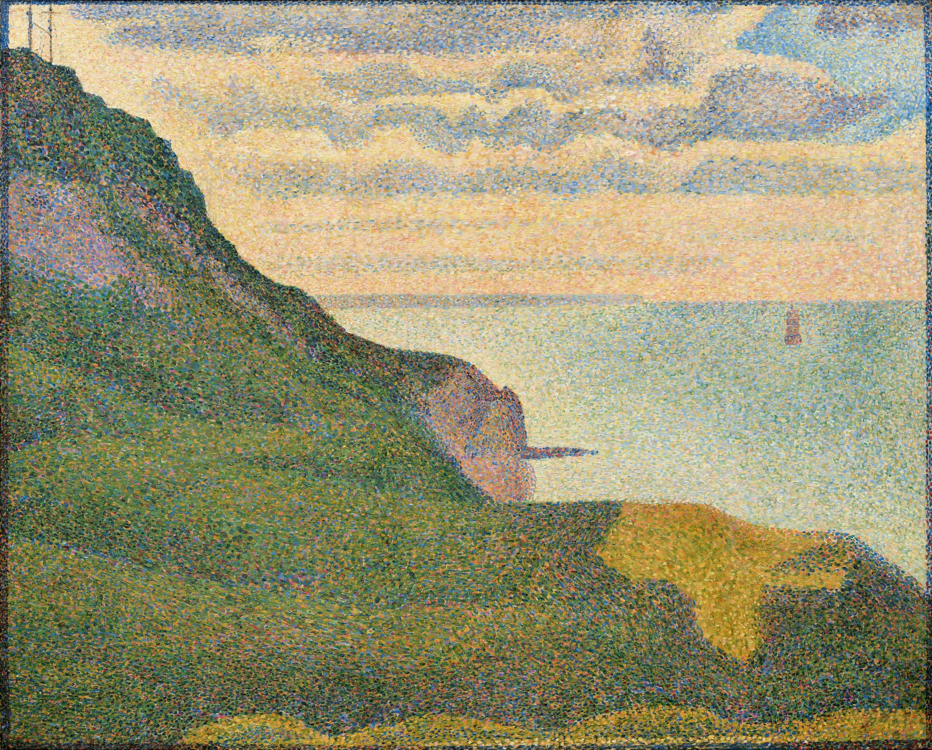Seurat, Georges, "Seascape at Port-en-Bessin, Normandy" 1888, National Gallery of Art, Washington, D.C.